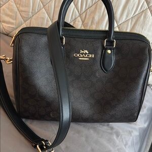 Coach Black Satchel with Gold Hardware like new nothing wrong.